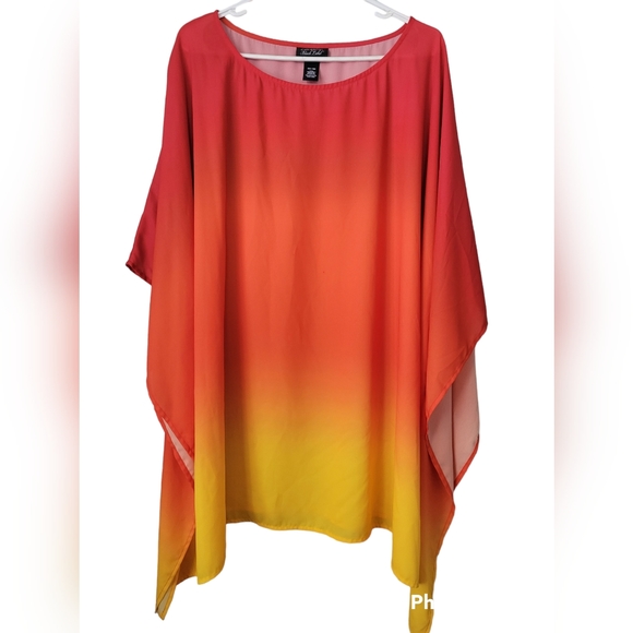 Catherines Tops - Catherine's Black Label Fire Freeflowing Top